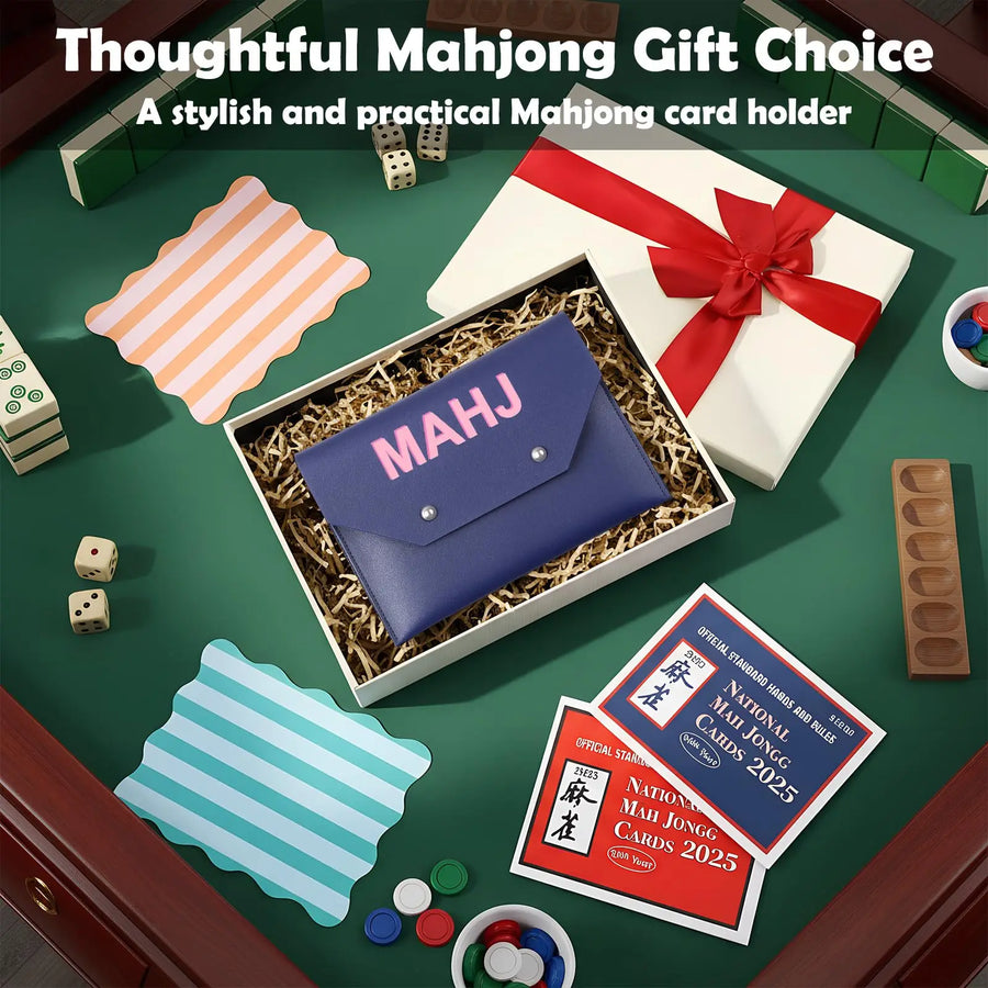 Mahjong Card Holder, Clutch Style Pouch with Closure, Protective Cover Case, view 6