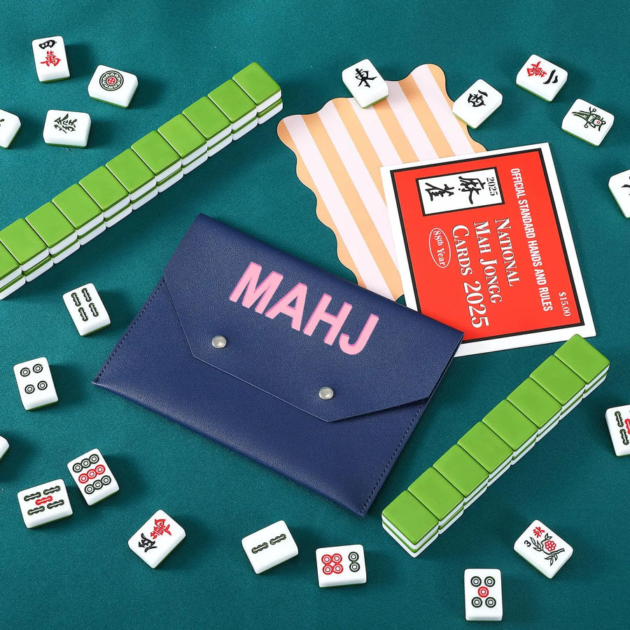 Mahjong Card Holder, Clutch Style Pouch with Closure, Protective Cover Case, view 4