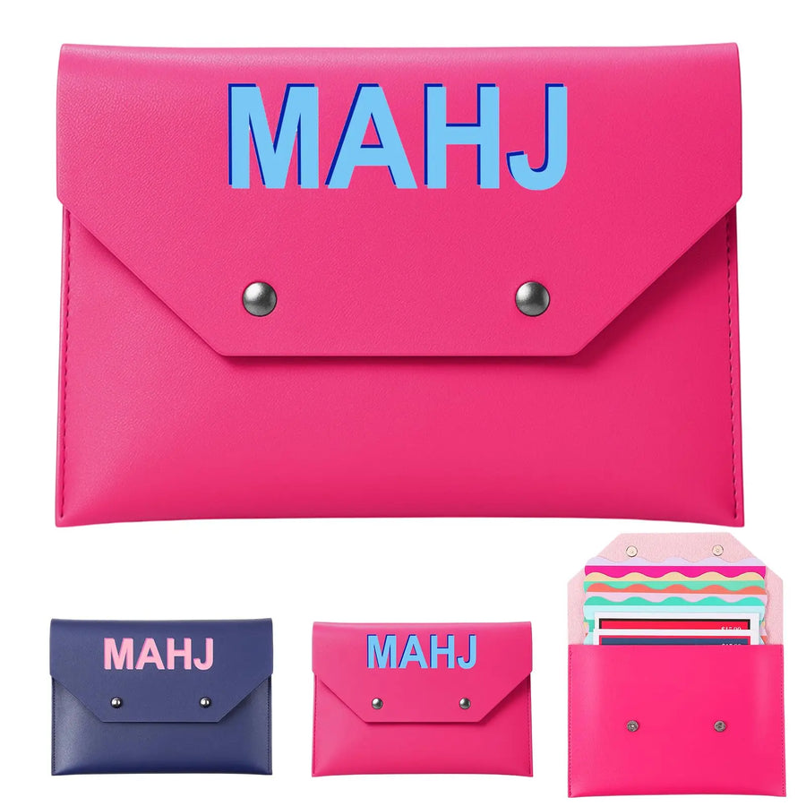 Mahjong Card Holder Clutch, Protective Cover Case Pouch for Mahjong Cards, view 2