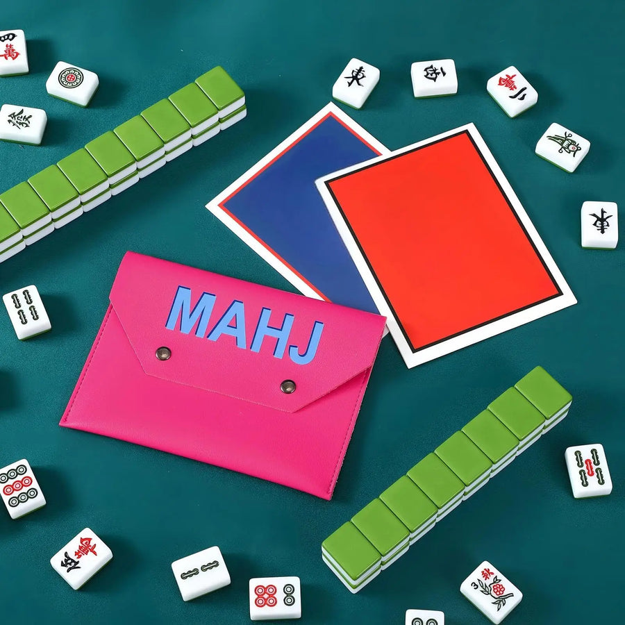 Mahjong Card Holder Clutch, Protective Cover Case Pouch for Mahjong Cards, view 6