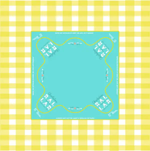 Mahjong Mat, Neoprene, Non-Slip, Waterproof, Foldable, Chinoiserie Lantern Print