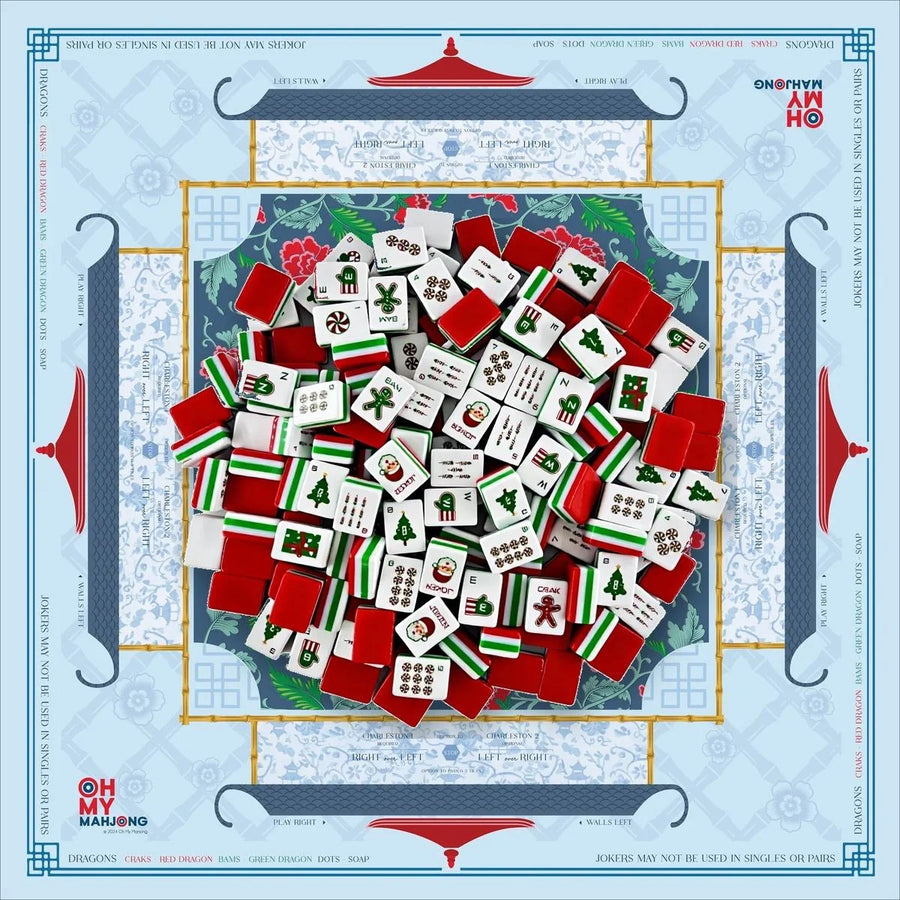 Mahjong Tiles, 160 Pieces, 30 x 23 x 13 mm Acrylic, Christmas Gingerbread Man, Santa and Tree, view 7