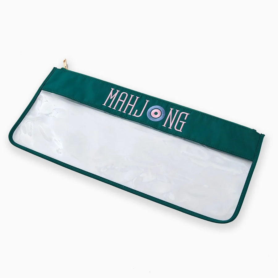 Mahjong Storage Bag with Embroidered Letters, Large Capacity Portable Travel Bag, view 9