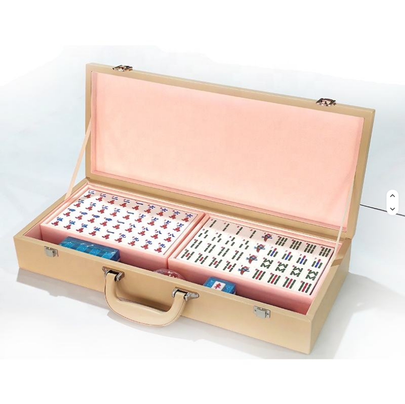 American Mahjong Tile Set, 166 Vintage-Inspired Acrylic Tiles, Wind Indicator, Dice, Travel Case, view 2