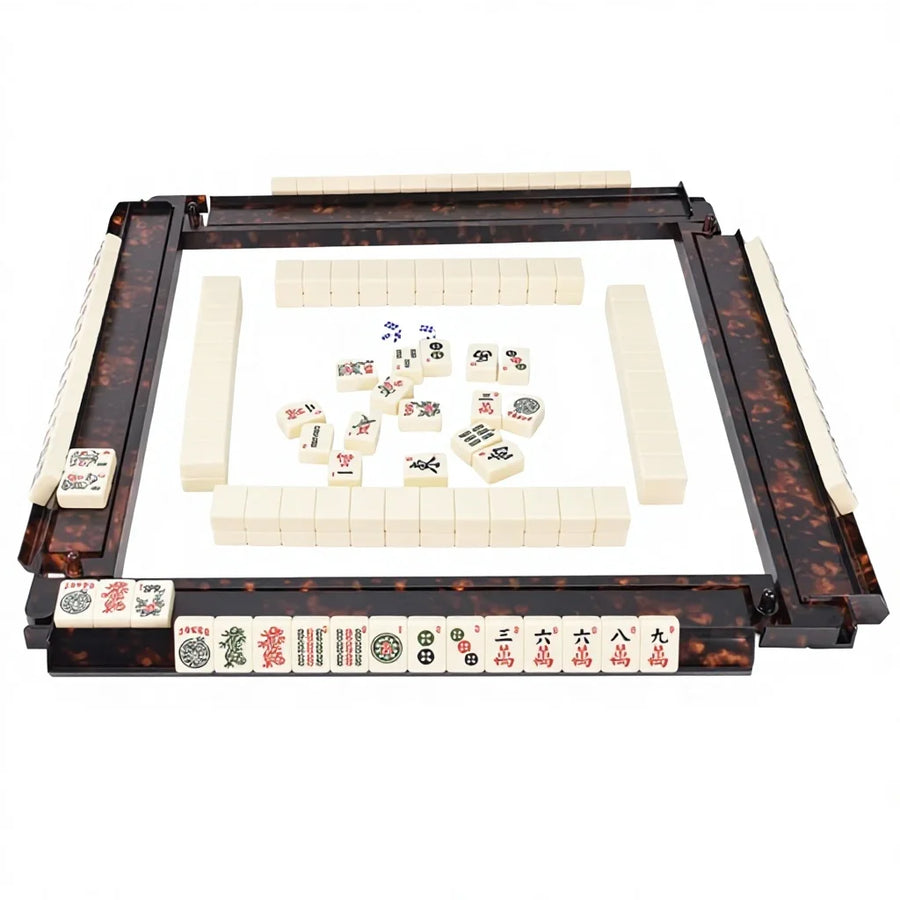 American Mahjong Racks with Pushers, Set of 4, 17.5 Inch Tortoiseshell, view 6