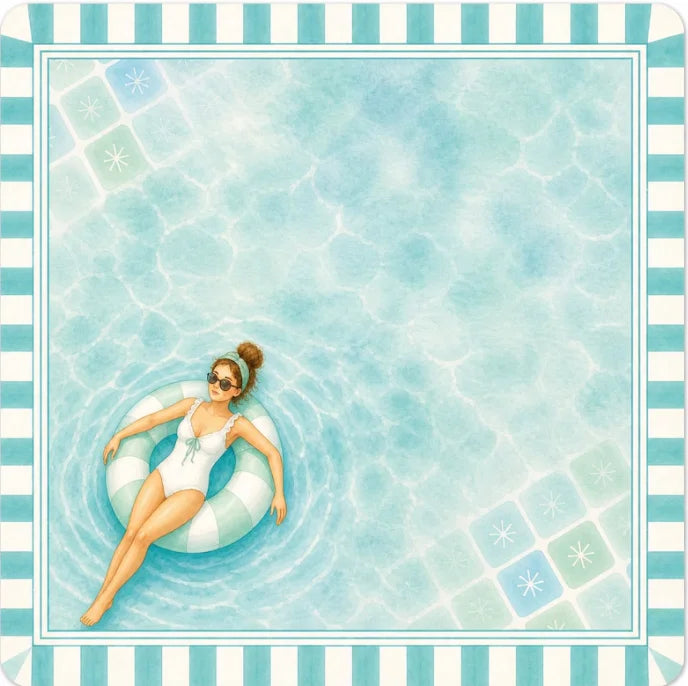 American Mahjong Table Mat, 32.7 x 32.7 Inch (83 cm), Microfiber and Neoprene