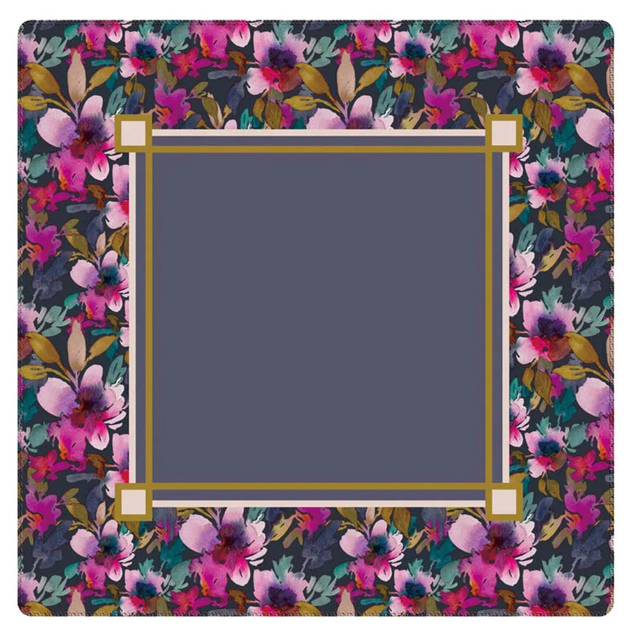 Mahjong Table Mat, 31.5 Inch Rubber, Non-Slip, Waterproof, Vintage Peony and Pomegranate, view 5
