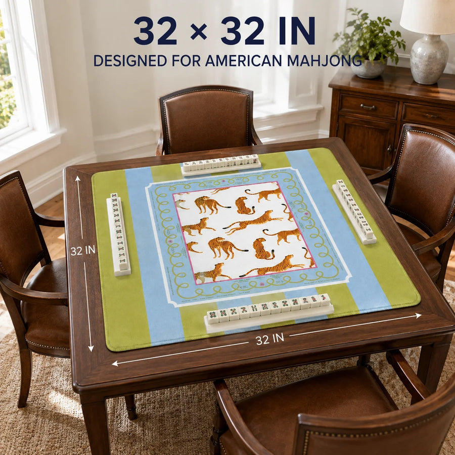 Mahjong Mat, Neoprene, Non-Slip, Waterproof, Foldable, Chinoiserie Lantern Print, view 5