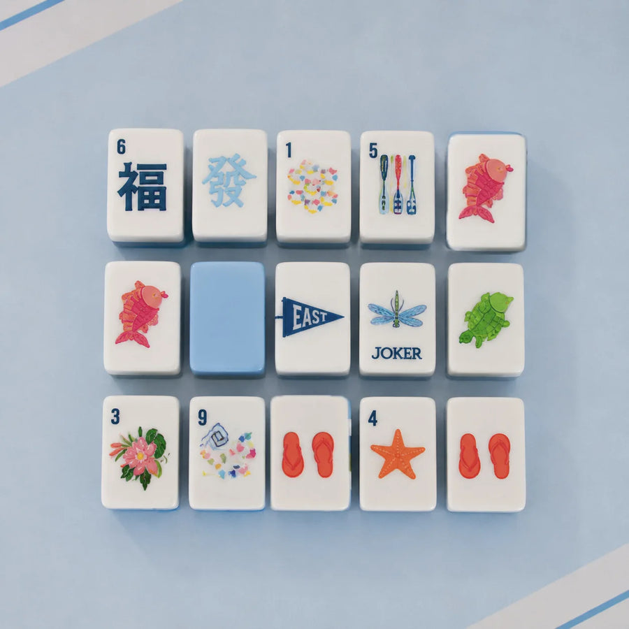 American Mahjong Set, 4 Layer Light Blue Acrylic Tiles, Complete Set, view 3