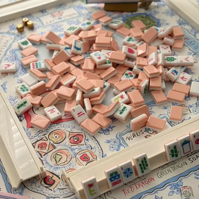 Mahjong Table Mat, 31.5 x 31.5 Inch, 2 mm Thick, Foldable, Waterproof, Non-Slip Rubber, view 3