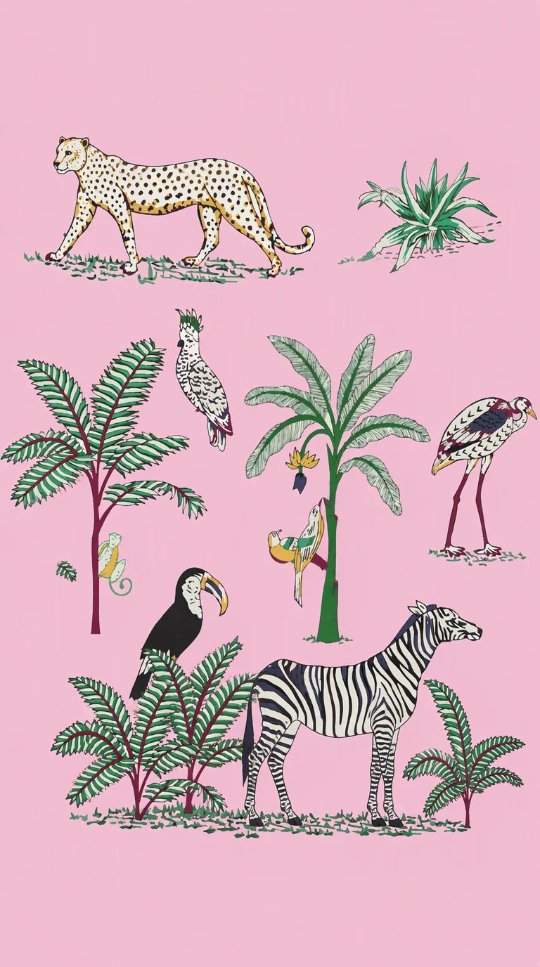 American Mahjong Mat, 33 Inch Neoprene, Non-Slip, Noise Reducing, Pink Leopard Print, view 12