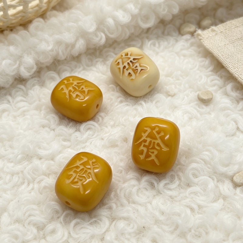 Mahjong Charm Pendant Bead, Lucky Sign, for DIY Jewelry Making, Keyrings and Bag Charms