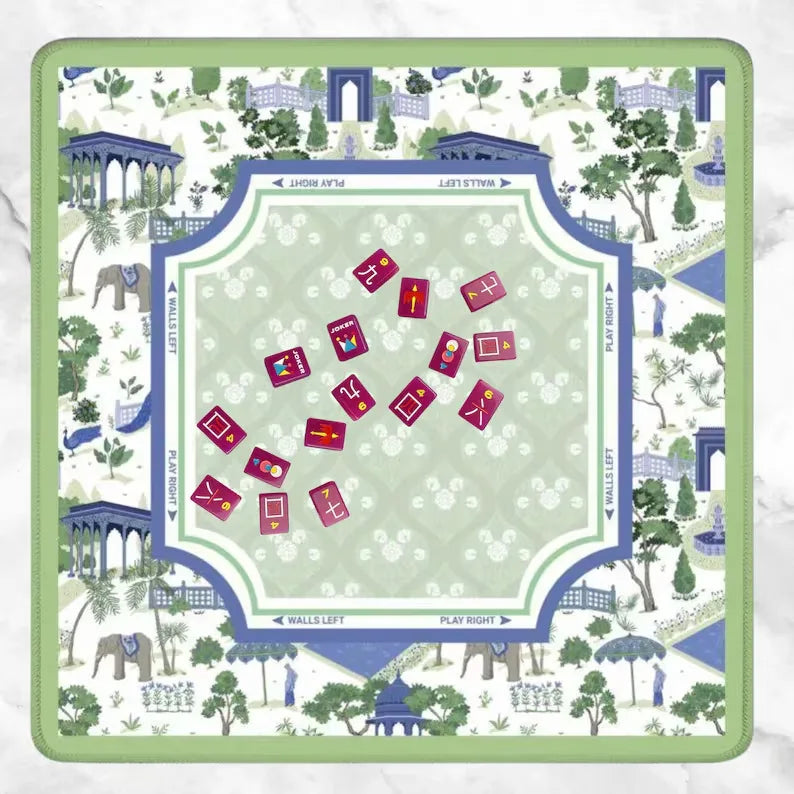 Mahjong Mat, 31.5 x 31.5 Inch Foldable Natural Rubber, Non-Slip, Noise Reducing, Waterproof