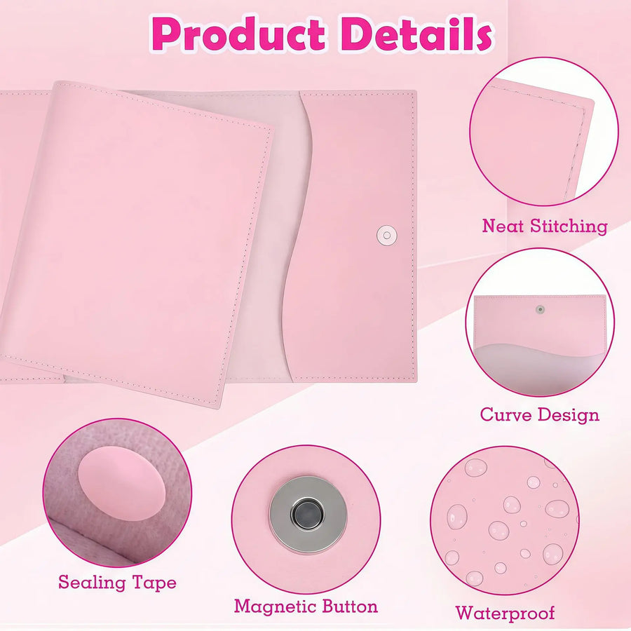 American Mahjong Card Storage Pouch, PU Leather Carrying Case with Magnetic Closure, view 4