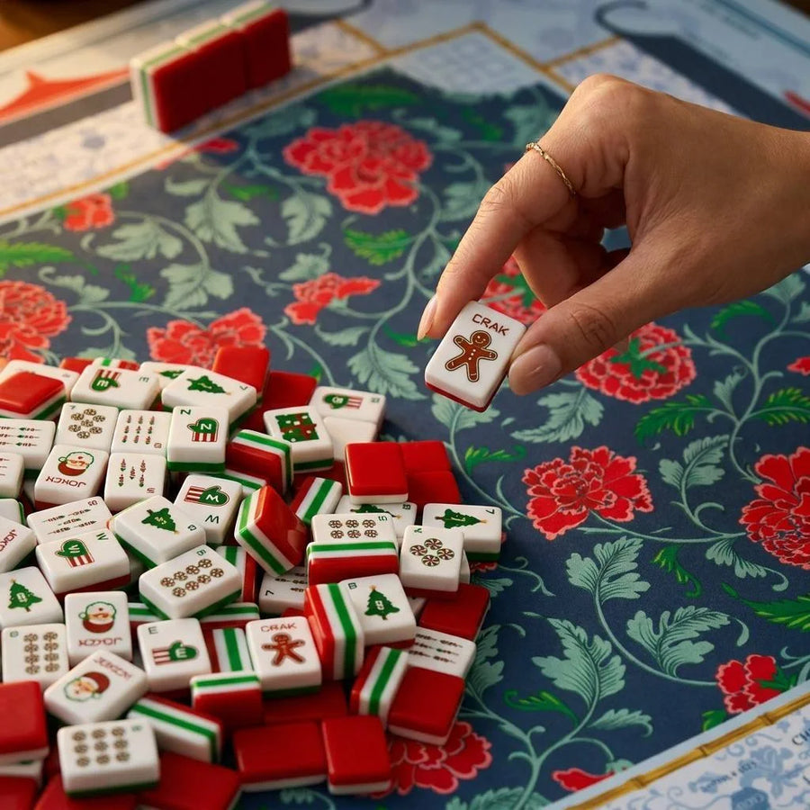 Mahjong Tiles, 160 Pieces, 30 x 23 x 13 mm Acrylic, Christmas Gingerbread Man, Santa and Tree, view 11