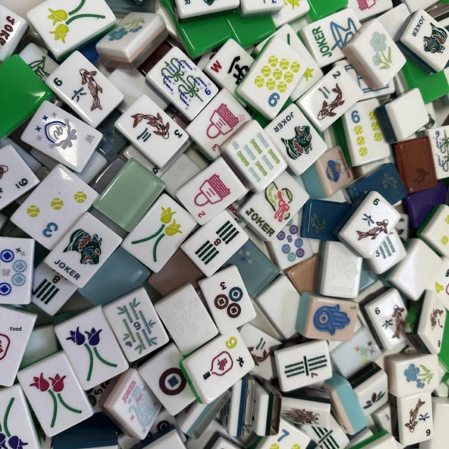 American Mahjong Set, 3 Layer Carved Acrylic Tiles, PVC Color Box, for Travel, view 2