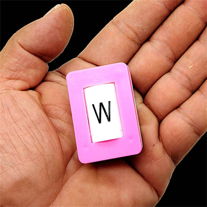 American Mahjong Wind Indicator, 43mm Plastic, English E S W N, Pink, view 4