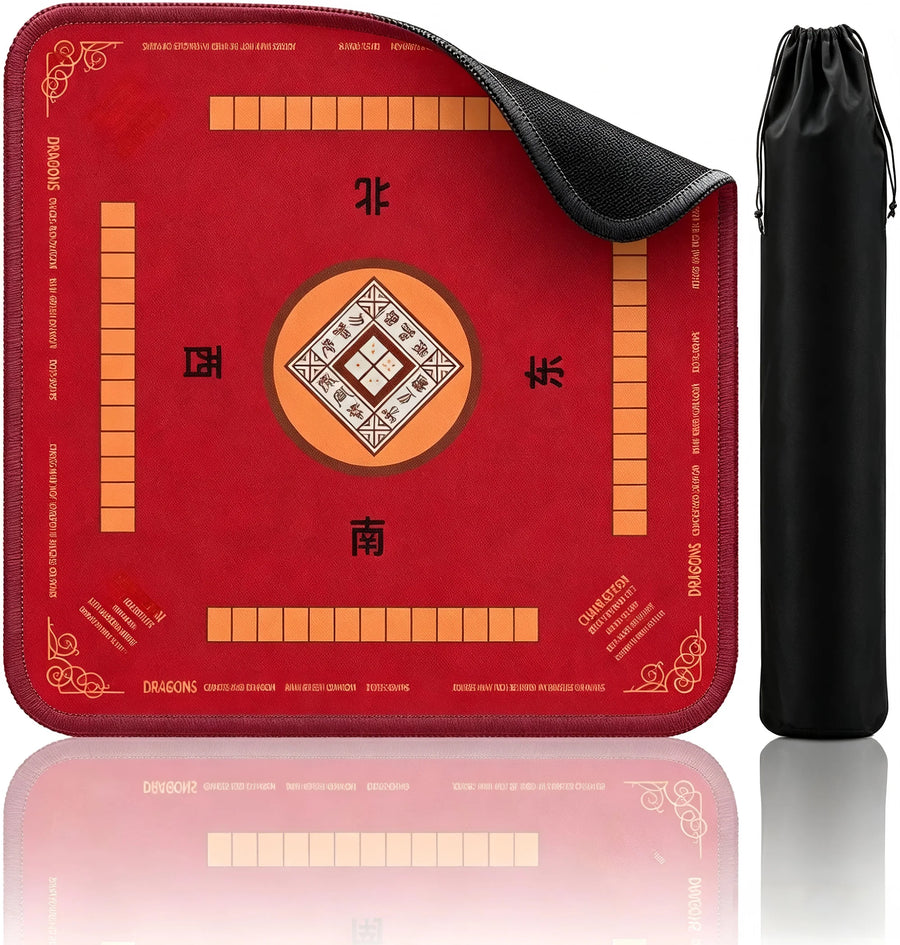 American Mahjong Table Mat with Carrying Bag, Rubber, Non-Slip, Quiet, Non-Staining, view 10
