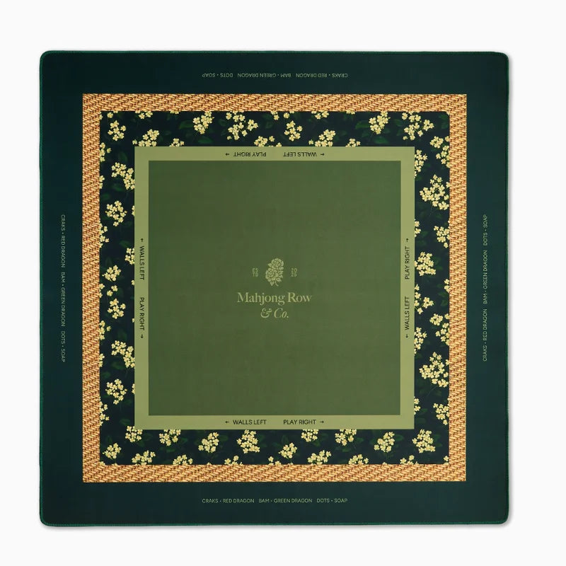 Mahjong Mat with Storage Bag, 33 Inch Neoprene, 3 mm, Stitched Edge, Waterproof, Off-White Honey