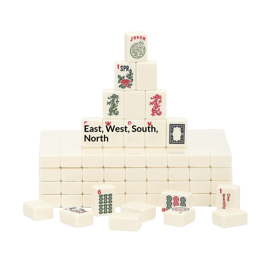 American Mahjong Set, 166 Tiles, 30mm Hand Rubbed Melamine, for 4 Players, view 4