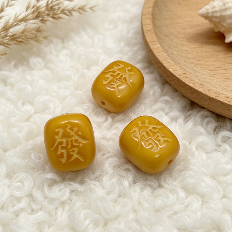 Mahjong Charm Pendant Bead, Lucky Sign, for DIY Jewelry Making, Keyrings and Bag Charms, view 4