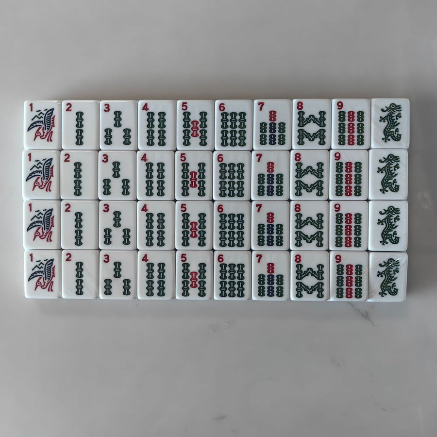 American Mahjong Set, 166 Pieces, 30mm Melamine Tiles for Family Games, view 3