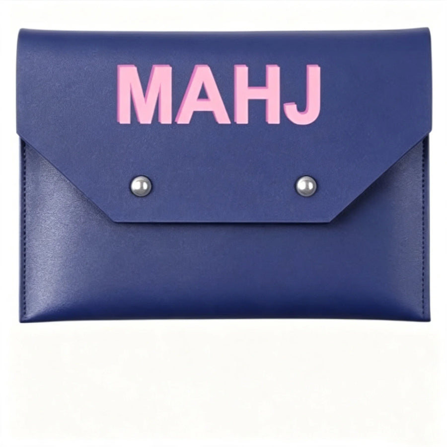 Mahjong Card Holder Pouch with Magnetic Closure, Portable Travel Bag, Multi-Color, view 8
