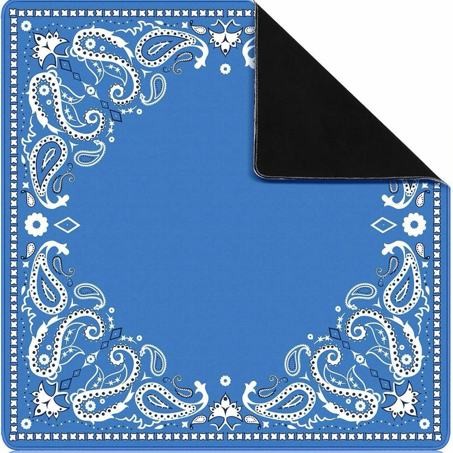 American Mahjong Mat, 33 Inch Neoprene Table Mat for Mahjong Tiles, Blue Chinoiserie, view 9
