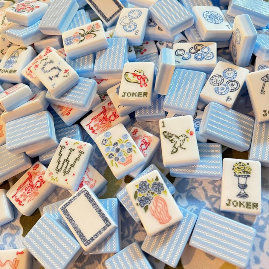 American Mahjong Set, 160 Acrylic Tiles with Portable Carrying Case