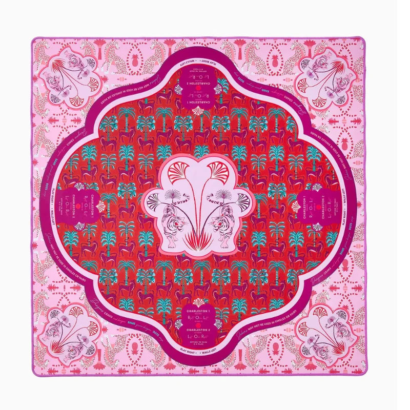 Mahjong Mat with Storage Bag, 33 Inch Neoprene, 3 mm, Stitched Edge, Waterproof, Off-White Honey, view 4