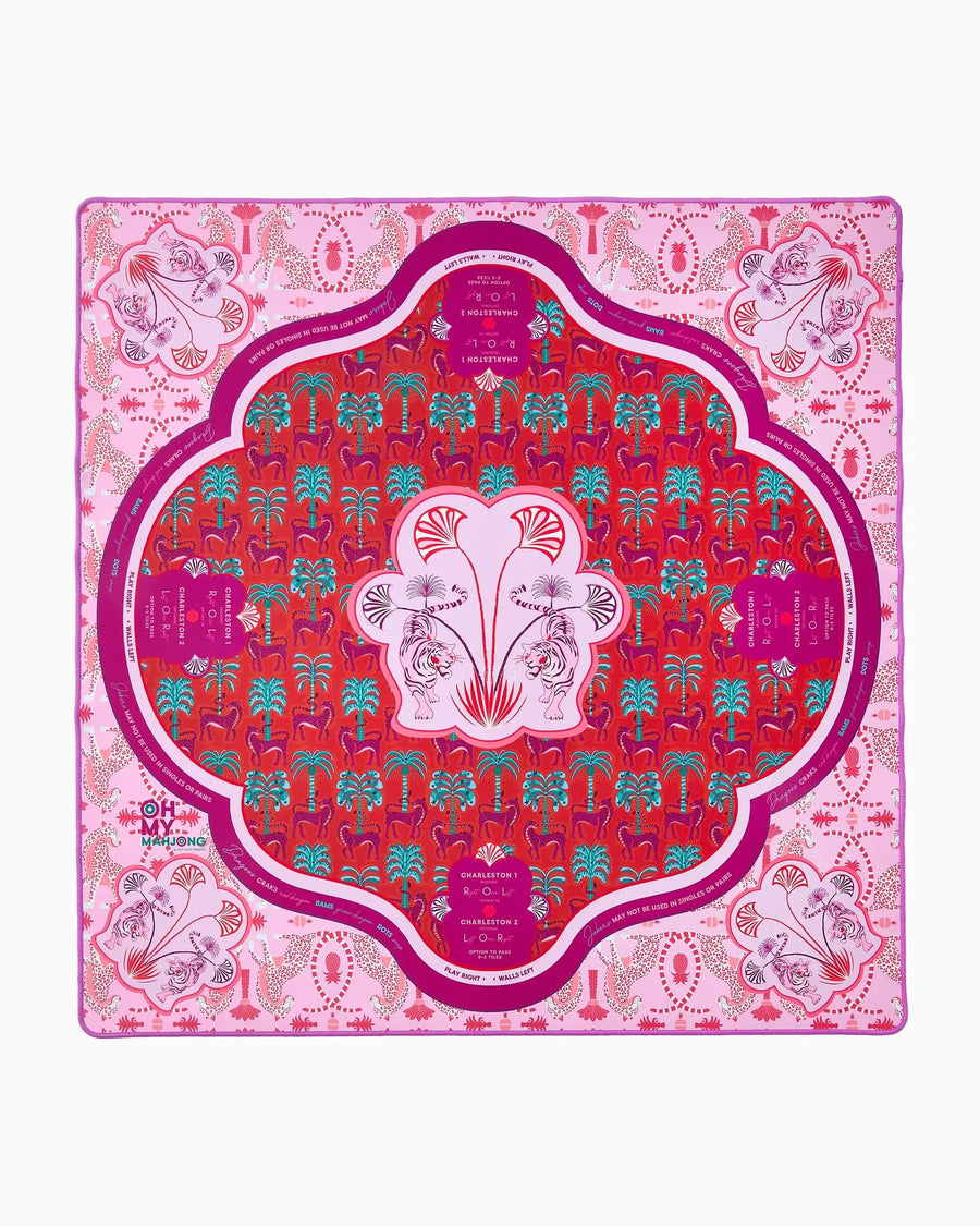 American Mahjong Mat for 4 Players, 33 Inch Natural Neoprene, Portable, Modern Design