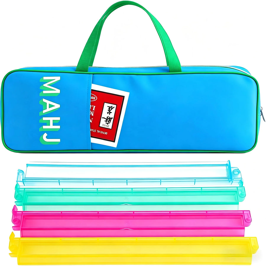 Mahjong Storage Bag, Canvas Tote, Portable Multi-Functional Travel and Makeup Carrying Case, view 3
