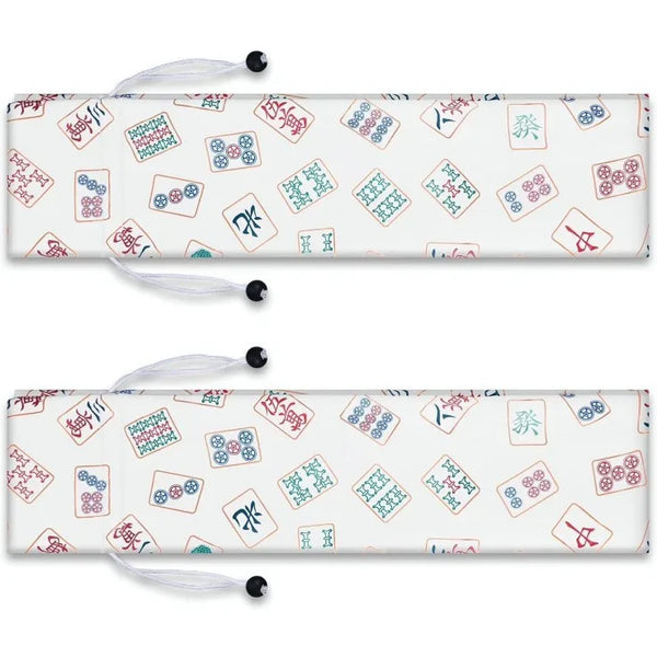 Mahjong Storage Bag with Drawstring Closure, Patterned Design