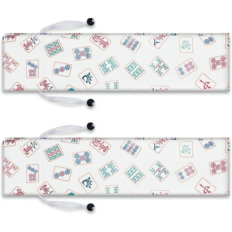 Mahjong Storage Bag with Drawstring Closure, Patterned Design