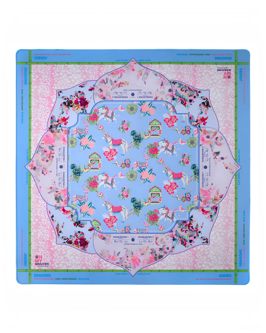 American Mahjong Mat for 4 Players, 33 Inch Natural Neoprene, Portable, Modern Design