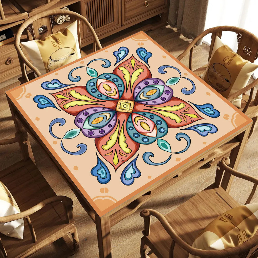 Mahjong Table Mat for 4 Players, Modern Neoprene, Non-Slip, Silent, view 10