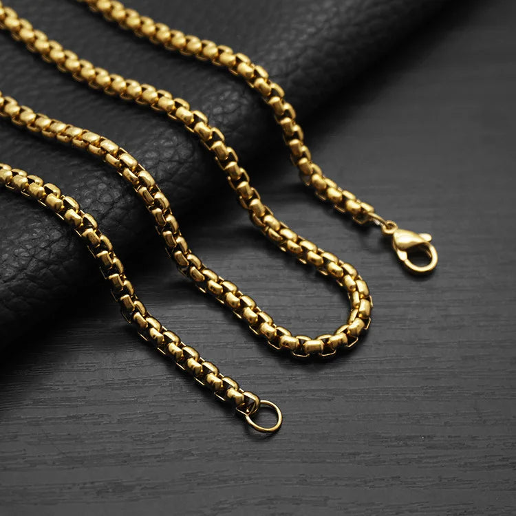 Mahjong Pendant Necklace, 316L Stainless Steel, Chinese Style, Hip Hop