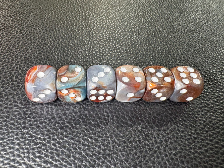 Mahjong Dice, 16mm Engraved Plastic, Swirl Pattern, for 4 Players, view 6