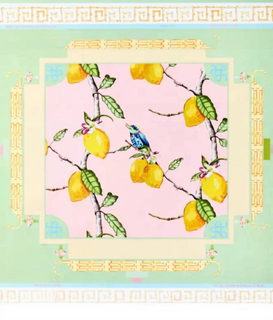 American Mahjong Table Mat, Thickened, Non-Slip, Noise Reducing, Floral Bird Print, view 8