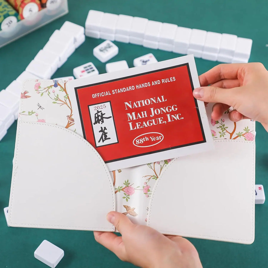 Mahjong Score Card Holder, PU Leather Foldable Waterproof Card Sleeve and Protector, view 2