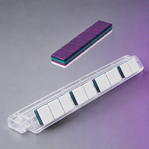 American Mahjong Set, 160 Engraved Tiles, 4 Layer Acrylic, Purple