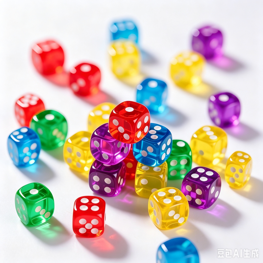 Mahjong Dice, 16mm, 100 Pieces per Set, Multiple Colors for Board Games