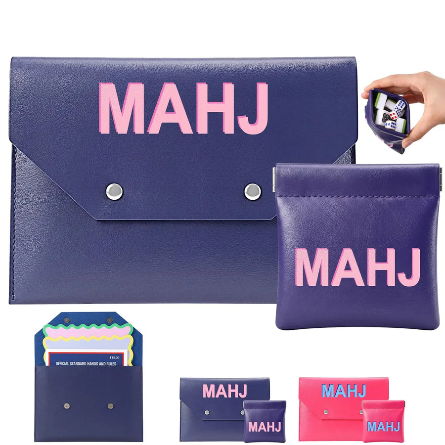 Mahjong Dice Bag, Mini PU Leather Squeeze Pouch for Dice and Coins, view 6