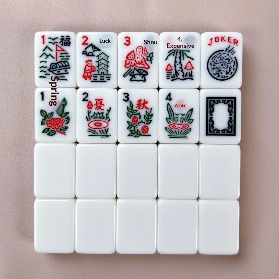American Mahjong Set, 166 Piece 30mm Melamine Tiles, for 4 Players, view 5