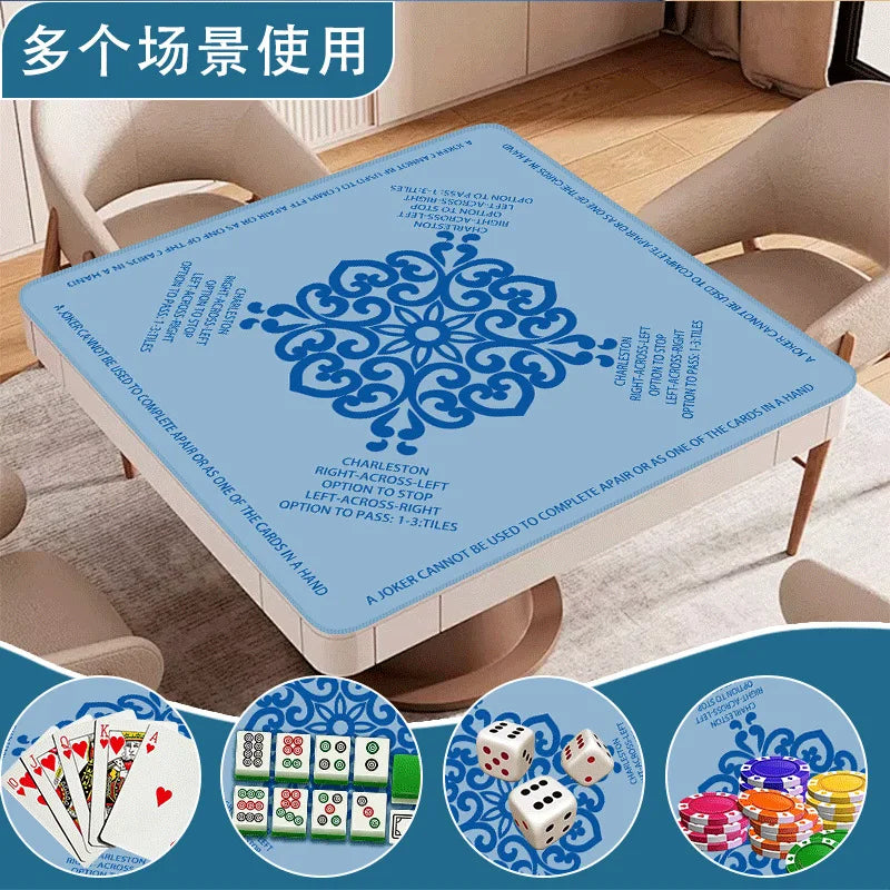 Mahjong Table Mat, Thickened, Waterproof, Non-Slip, Noise Reducing, Color Printed, view 2