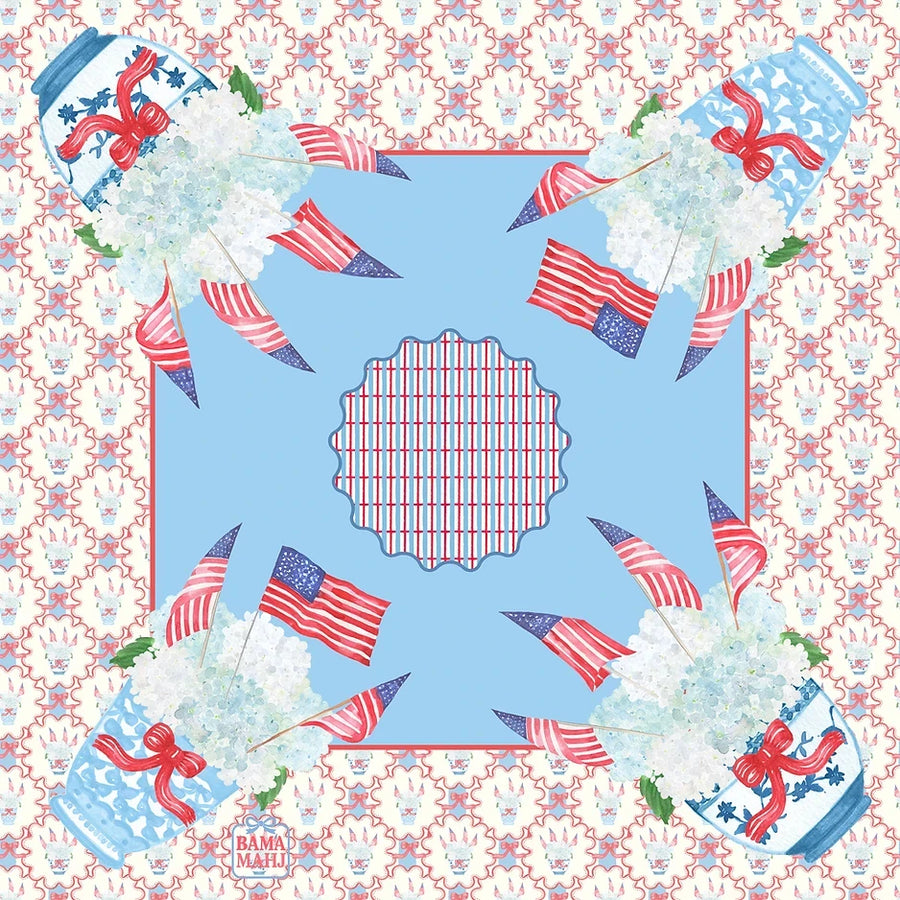 American Mahjong Mat, Waterproof Neoprene, Printed Square Table Cover, view 3