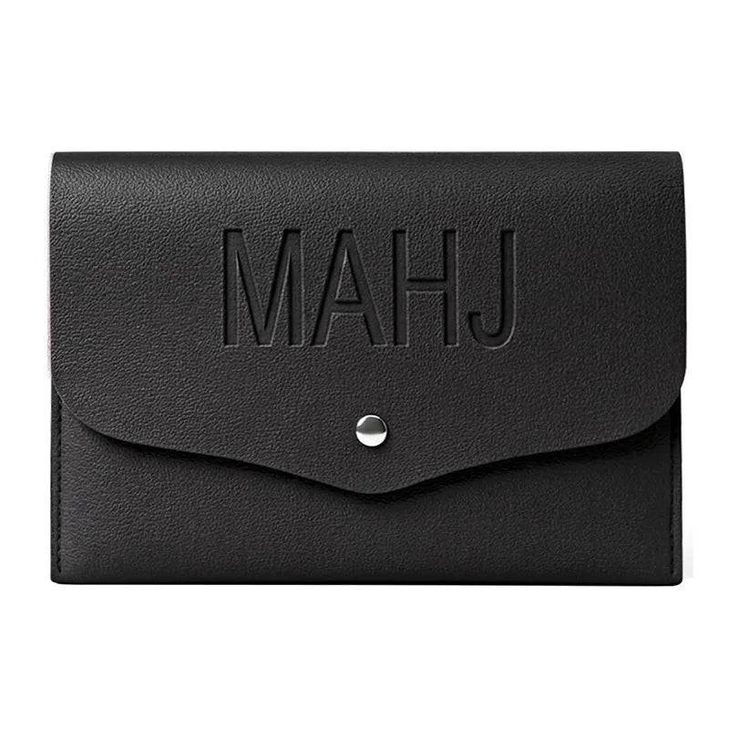 American Mahjong Card and Dice Organizer Case, PU Leather Accessory Pouch, view 8