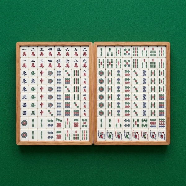 American Mahjong Set, 166 Engraved Acrylic Tiles with Carrying Case and Accessories