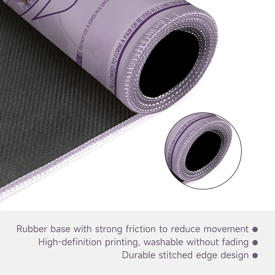 Mahjong Mat, 36 Inch Waterproof Game Mat and Table Cover, Portable, Lavender, view 5