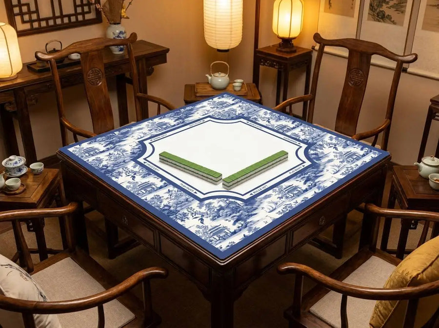 Mahjong Mat, 31.5 x 31.5 Inch Foldable Natural Rubber, Non-Slip, Noise Reducing, Waterproof, view 6